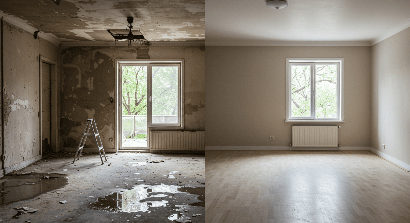 Before and After Water Restoration