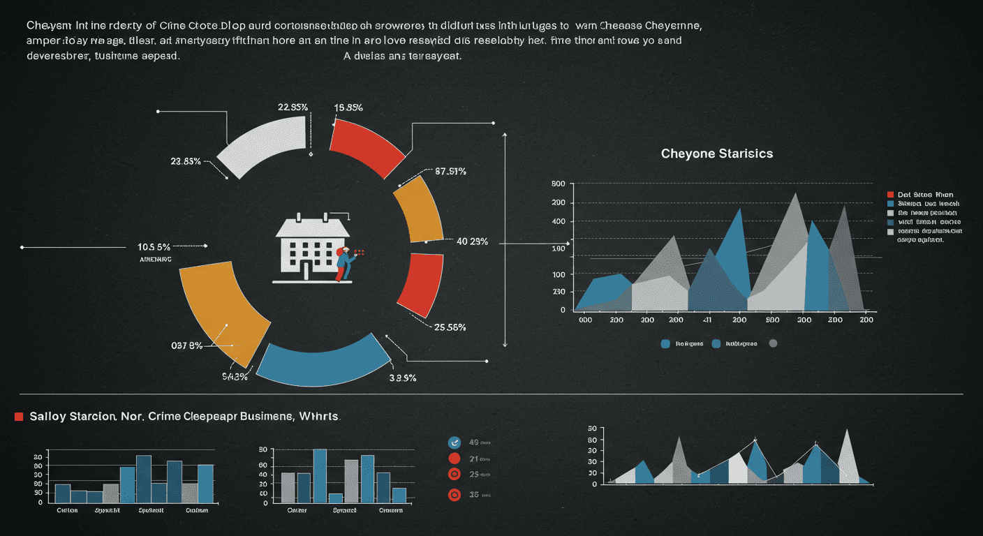 A visually appealing infographic-style image that represents salary statistics for crime scene cleanup business owners, featuring icons and charts that illustrate average earnings in Cheyenne, WY.